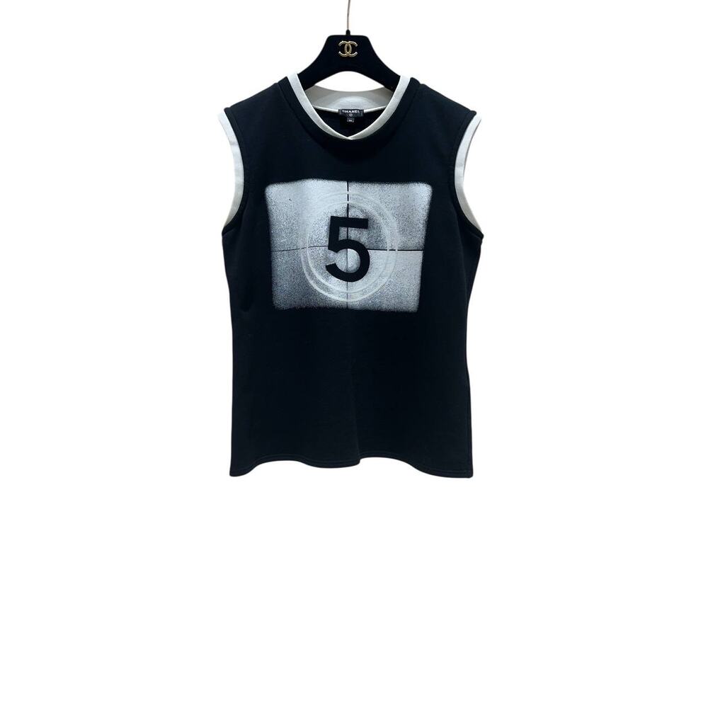 CHANEL No.5 Print Tank 2021 Runway Top  Size 36